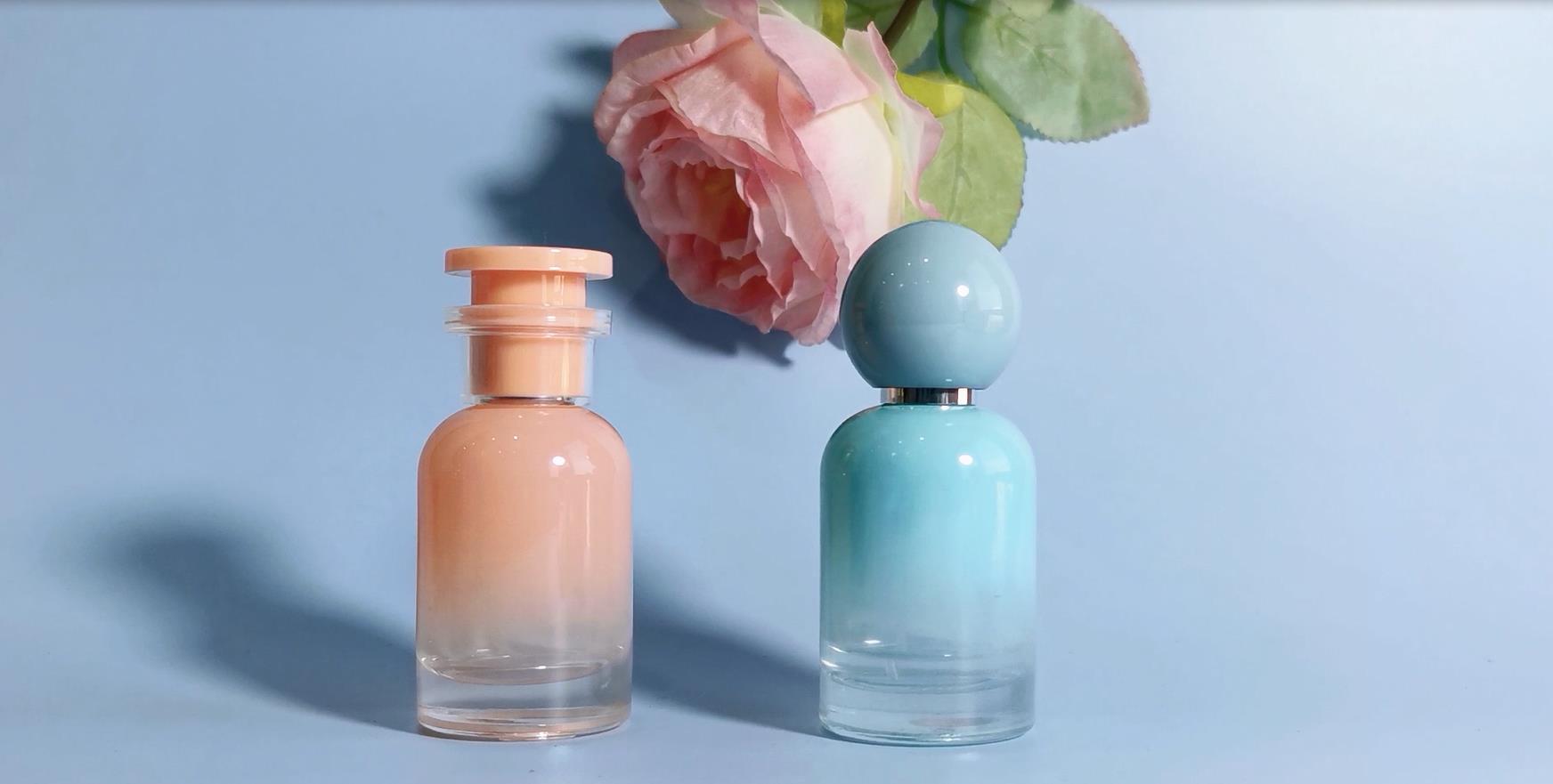 perfume bottle with gradient color