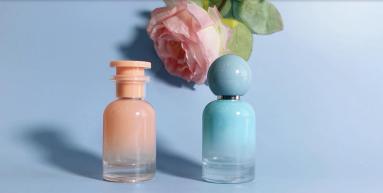 perfume bottle with gradient color