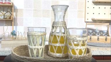 Durability Elegance Hand-woven Natural Carafe Set