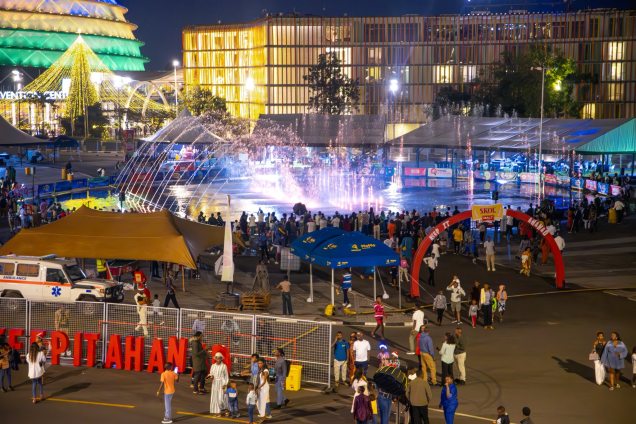Dia.43m Music Dancing Floor Dry Deck Fountain in Kigali, Rwanda