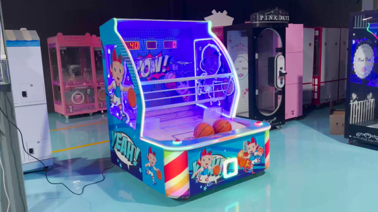 Children's double basketball machine