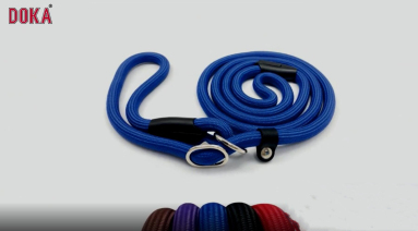 Wholesale nylon rope training slip lead dog leash with limited buckle climbing rope