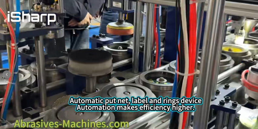Automatic put net, label and rings device