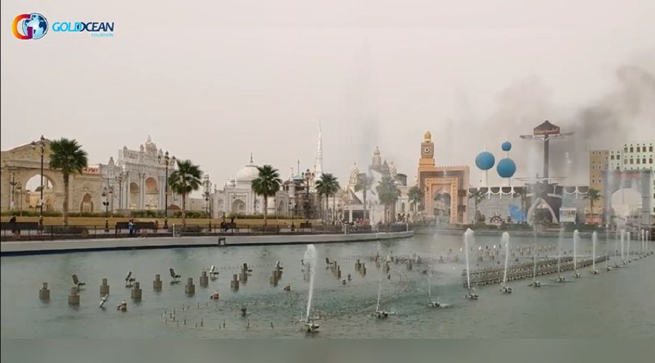Dubai Global Village 150x50m Multimedia Music Dancing Water Fountain