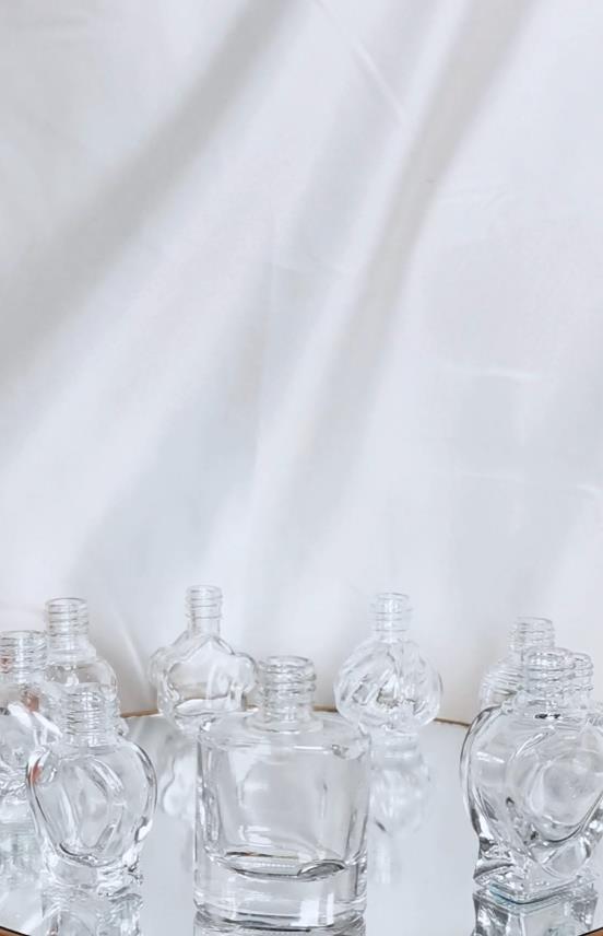 unique shape of the nail polish bottle