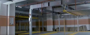 Two-Level Elevating and Transversely Moving Reverse Parking Garage