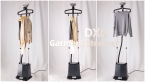 DX6 double-pole garment steamer with a stable all-in-one hanger