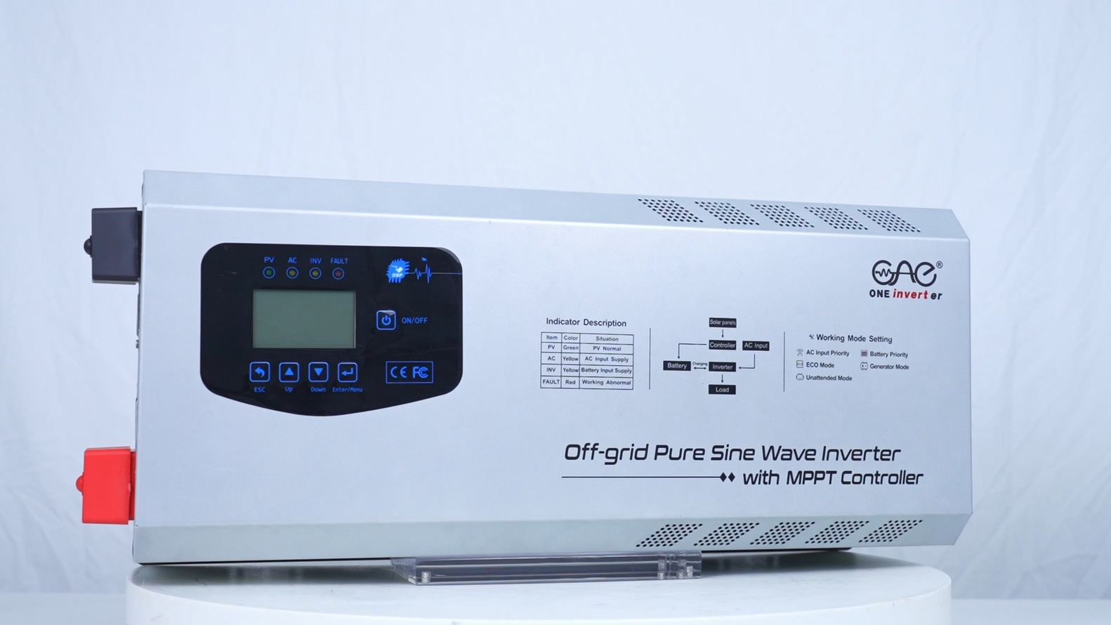 off grid pure sine wave inverter 6kw 5kw 4kw 3kw 2kw 12vdc 24vdc 48vdc to 220vac 110vac with mppt solar charge