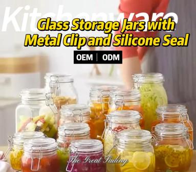 The Perfect Kitchen Essential: Glass Storage Jars with Metal Lids and Silicone Seals