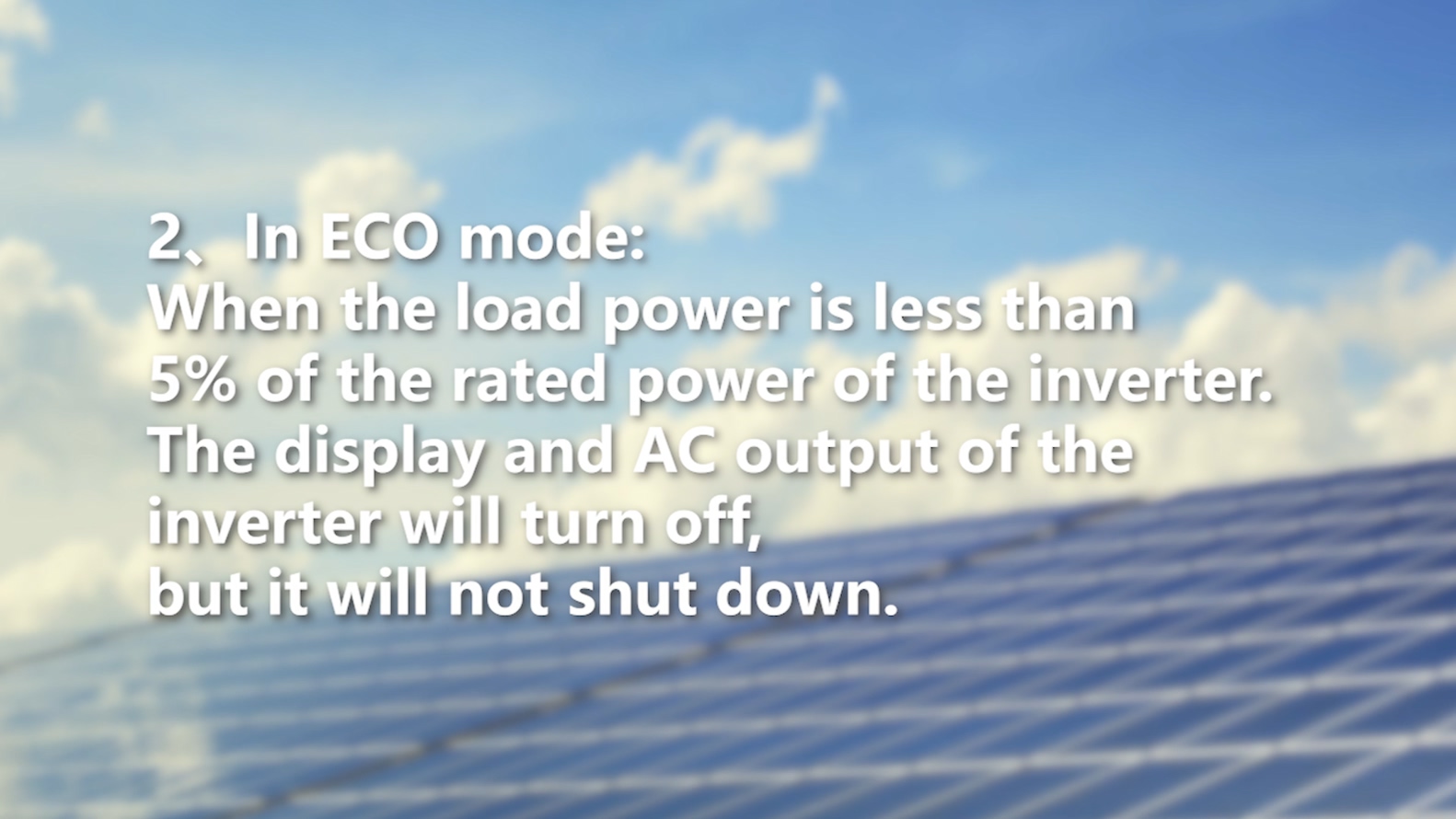 ECO mode 1st part One Inverter FT Series Pure Sine Wave Inverter