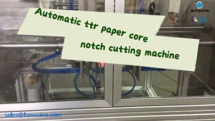 Automatic ttr paper core notch cutting machine