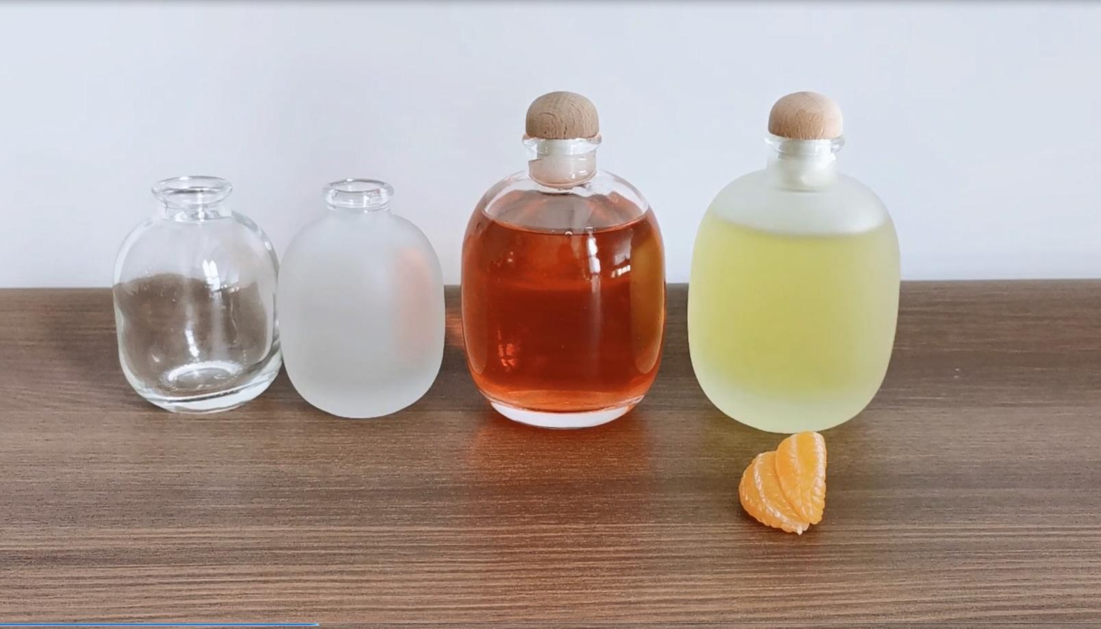 circular wine bottle