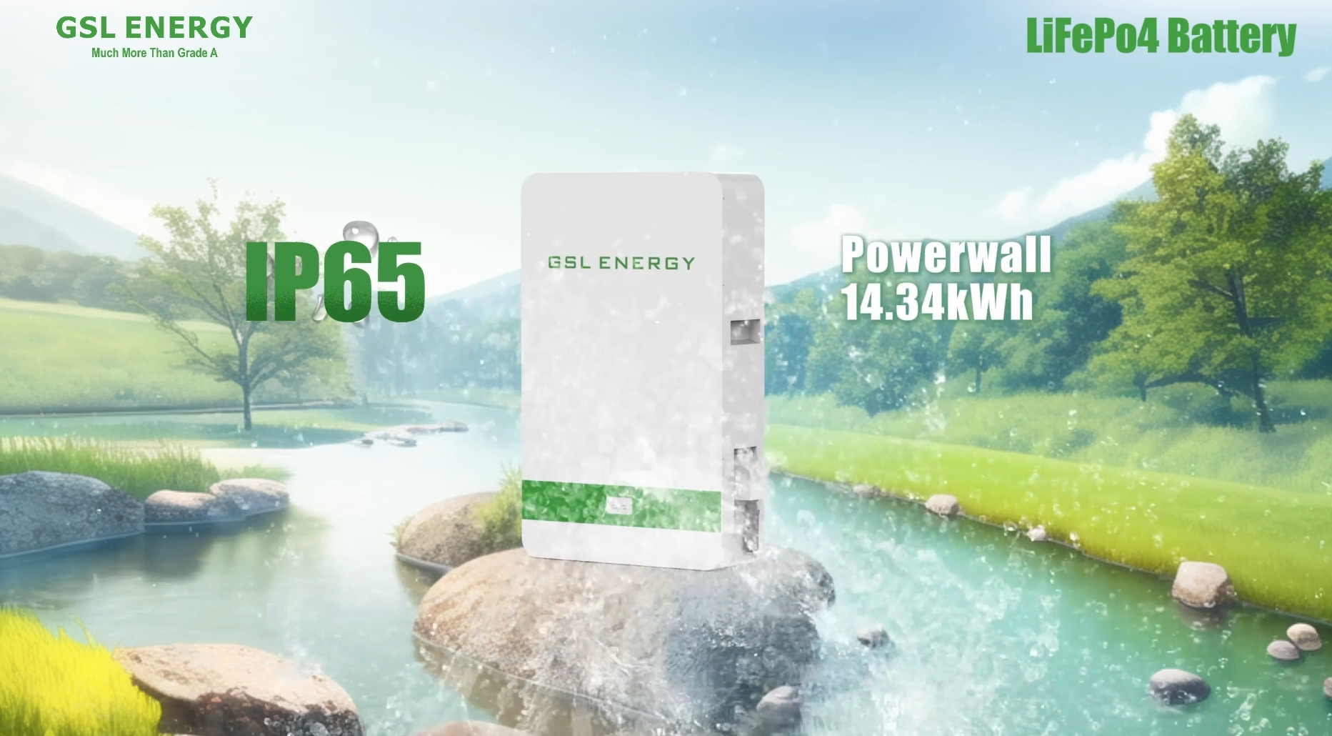 Revolutionize your energy setup with GSL Energy's  wall-mounted, waterproof lithium batteries!