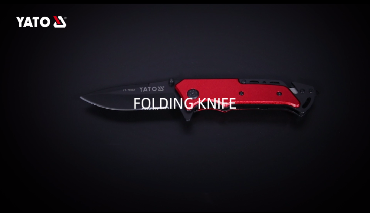 YT-76052 FOLDING KNIFE WITH BLACK BLADE