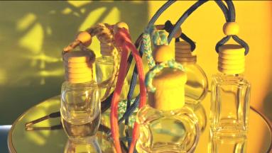 Car Perfume Bottle With Wooden Cap