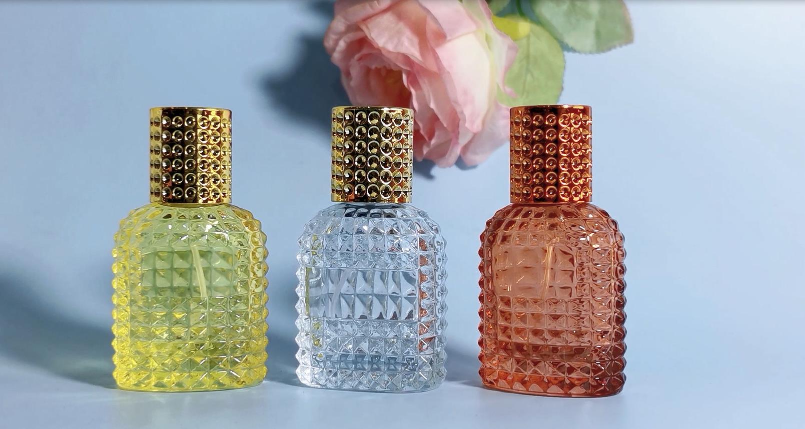 embossed design perfume bottle