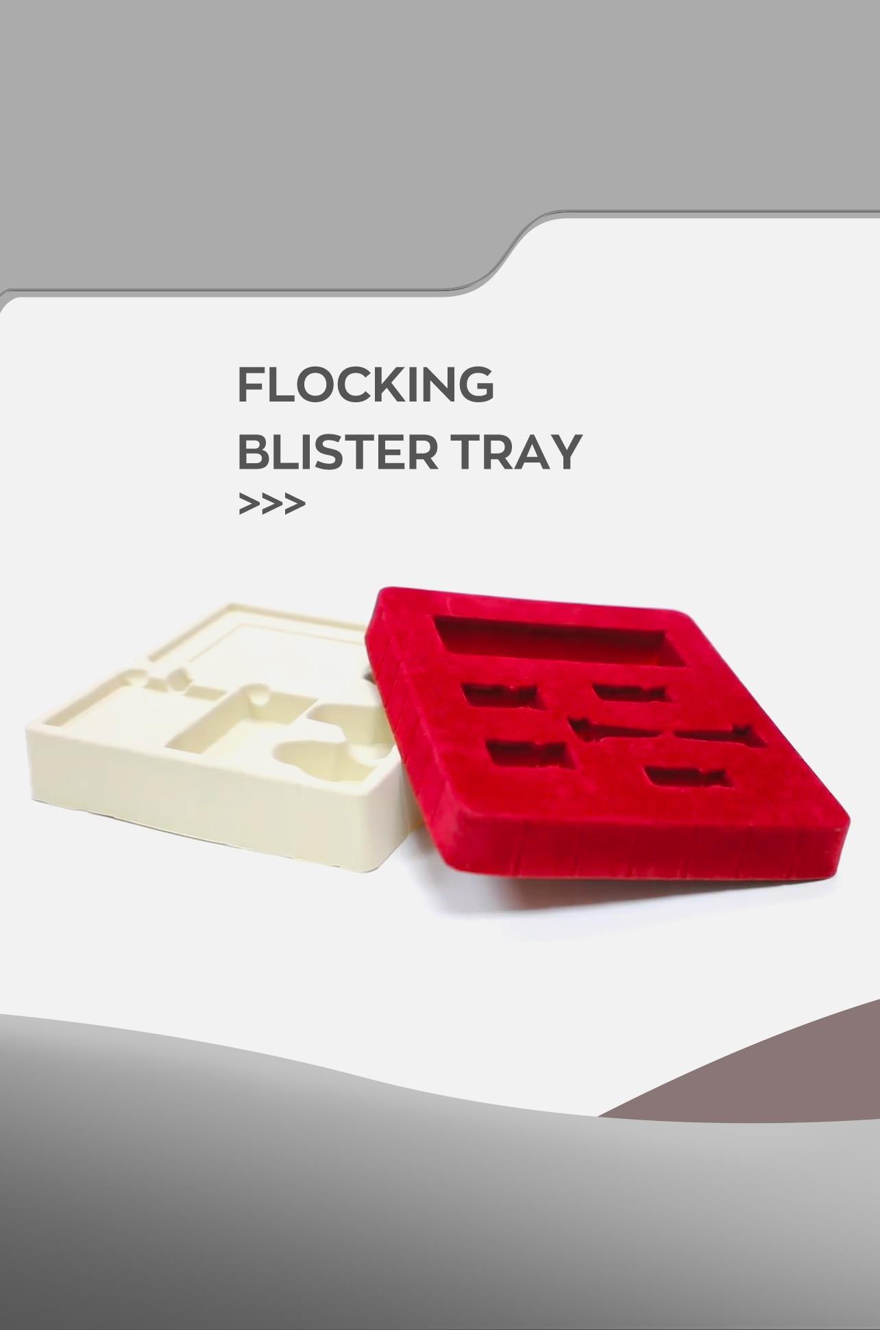 Flocking blister tray