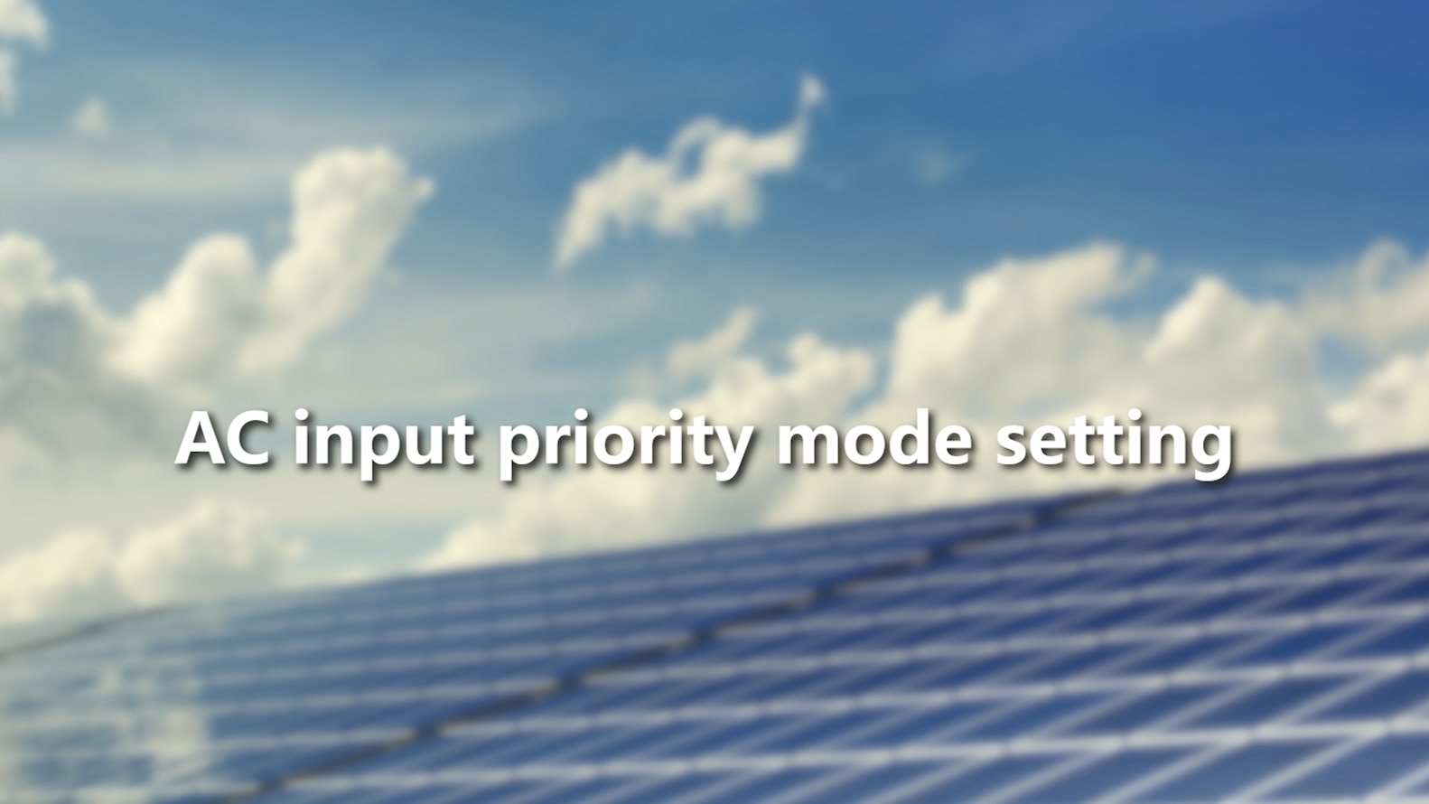 AC input priority mode 1st part One Inverter FT Series Pure Sine Wave Inverter