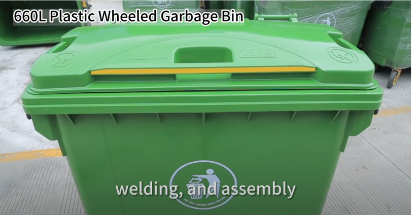 660L Outdoor Plastic Wheeled Garbage Bin