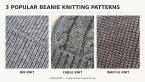 3 Popular Beanie Knitting Patterns: Rib, Cable & Waffle